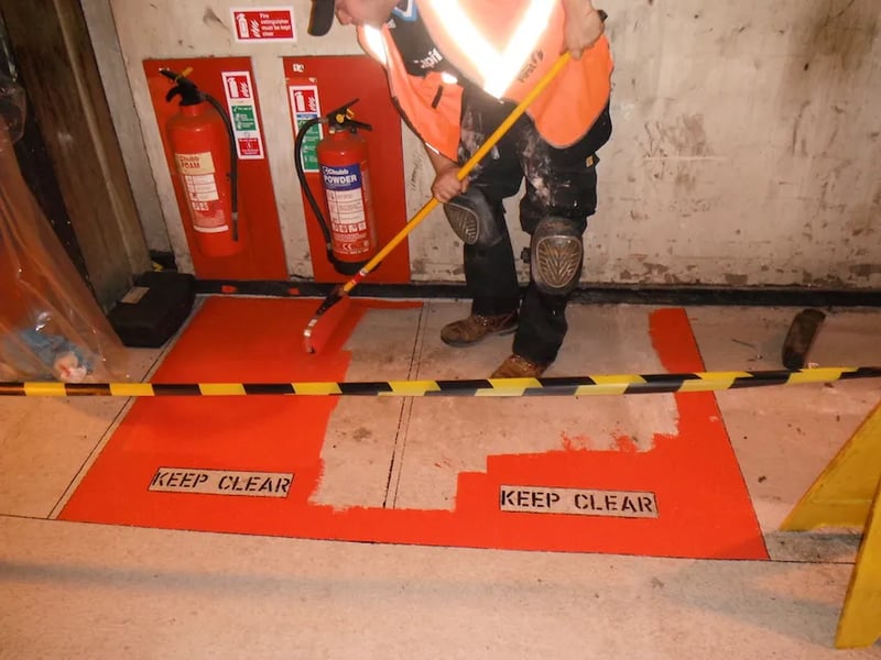 student working on 5S activity at FGW depot in Bristol